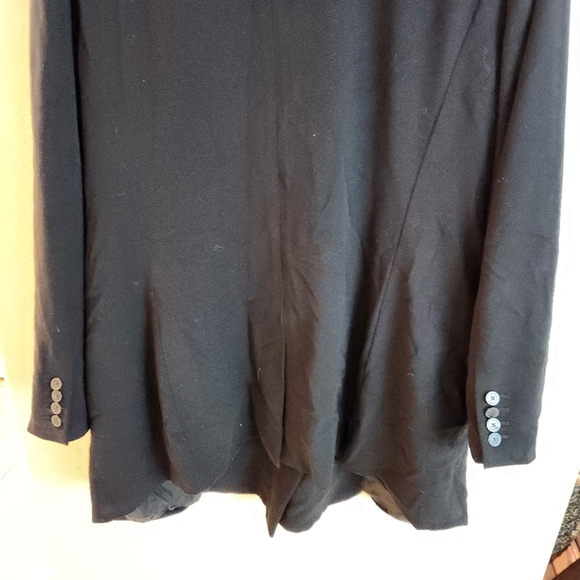 MM LaFleur Black Twill Blazer Business Office Tamar Longline Jacket Size 16 - Picture 13 of 13